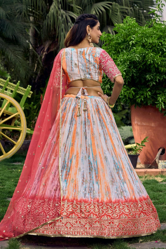 Chinon Embroidery A Line Lehenga Choli NCLC10110165