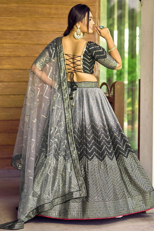 Chinon Embroidery A Line Lehenga Choli NCLC10110172