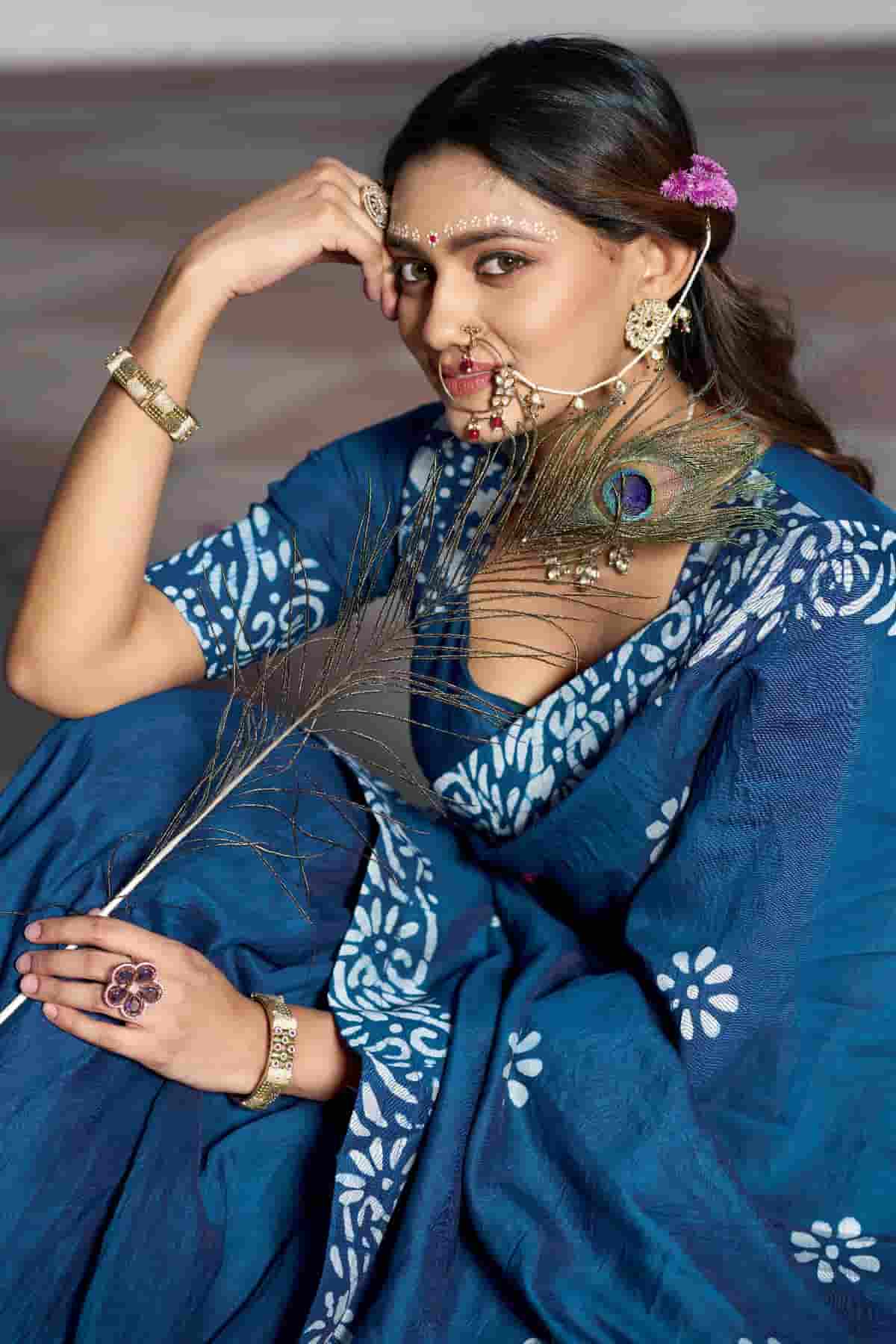 Cotton Chenderi Zari Woven Work Lehenga Choli In Teal Blue Colour NCLD1300029
