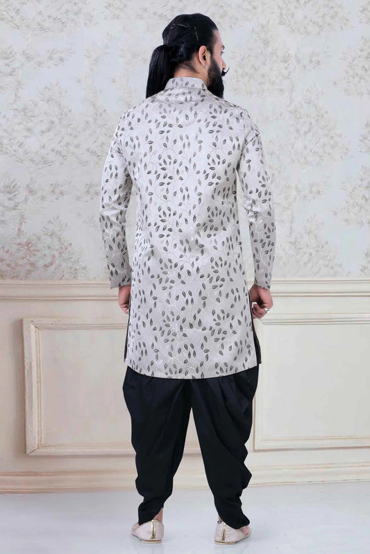 Cream Jacquard Festival Wear Dhoti Sherwani NCSH11310183