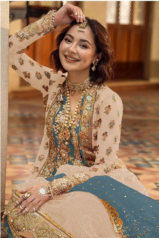 Cream Organza Pakistani Suit NCSM11410557
