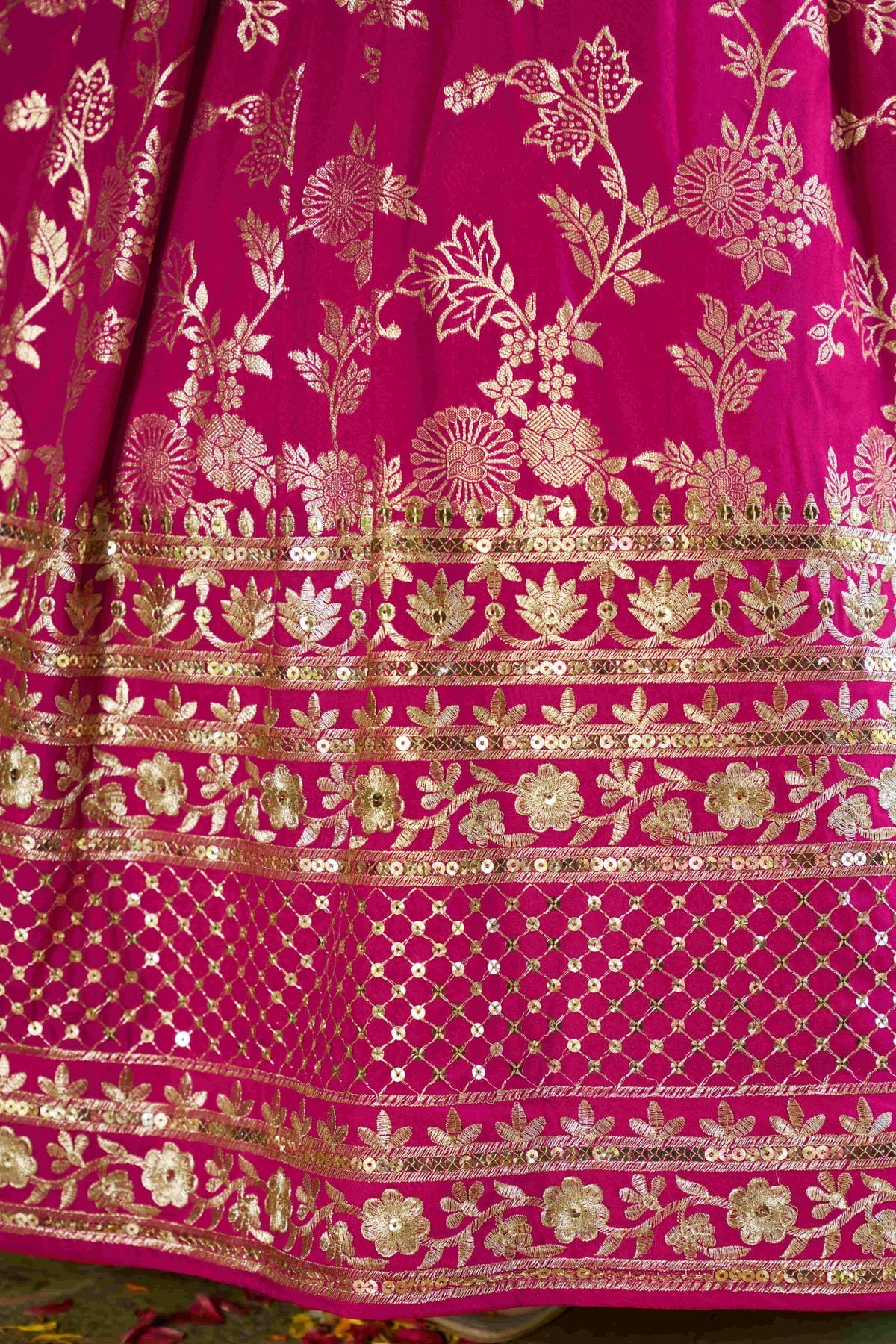 Dola Silk Jacquard Lehenga Choli In Pink Colour LC10110108
