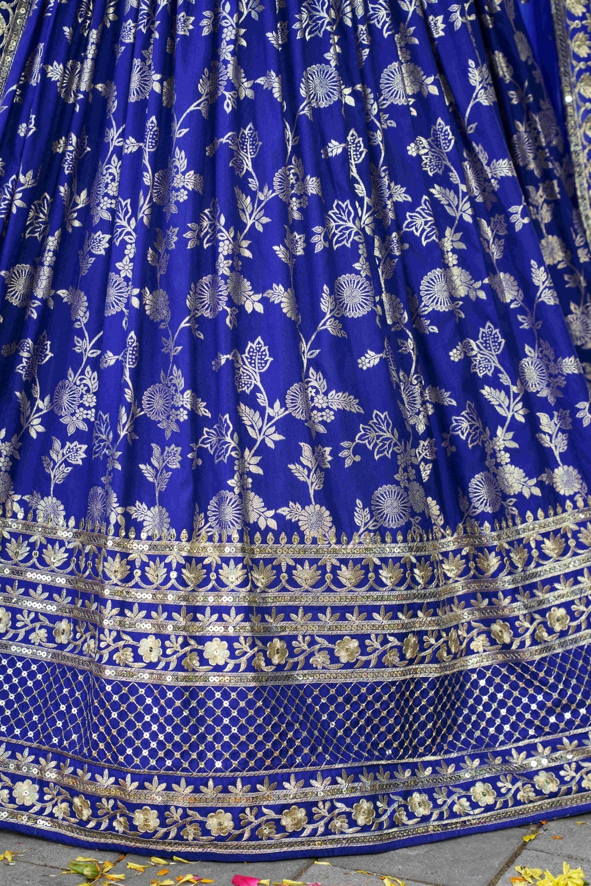 Dola Silk Jacquard Lehenga Choli In Royal Blue Colour LC10110109