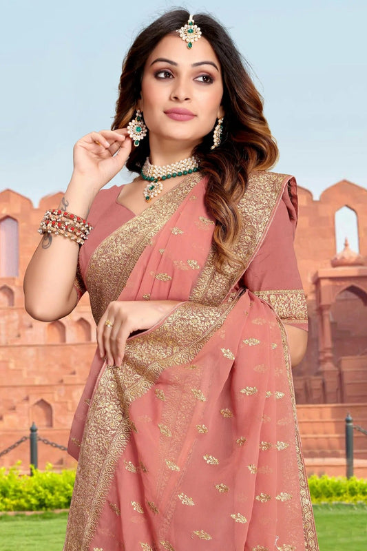 Dusty Pink Georgette Saree NCSD10910351