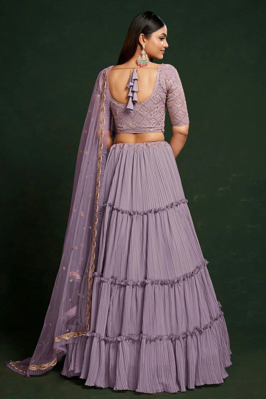 Faux Georgette Designer Lehenga CholiIn Light Purple NCLC12710124