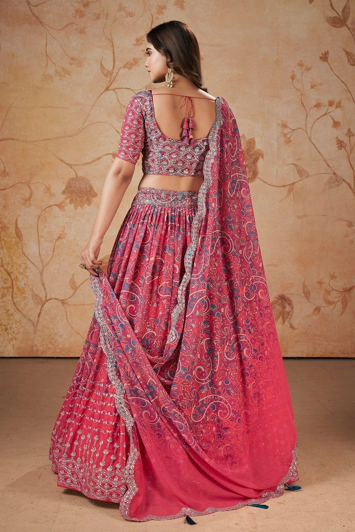 Faux Georgette Designer Lehenga CholiIn Pink NCLC12710104