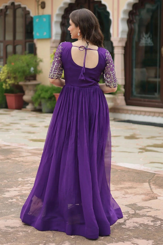 Faux Georgette Readymade Long Gown NCGW11112425