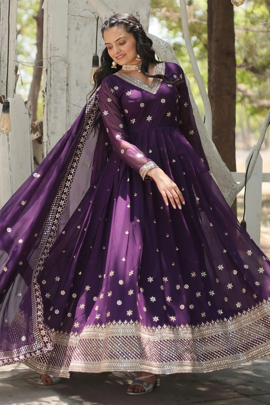 Faux Georgette Readymade Long Gown NCGW11112427