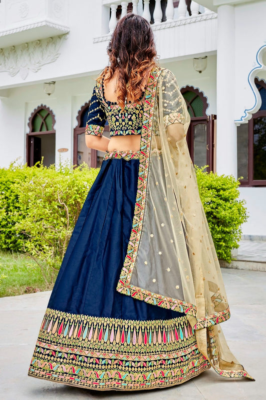 Ferrari Silk Designer Lehenga CholiIn Blue NCLC12710133