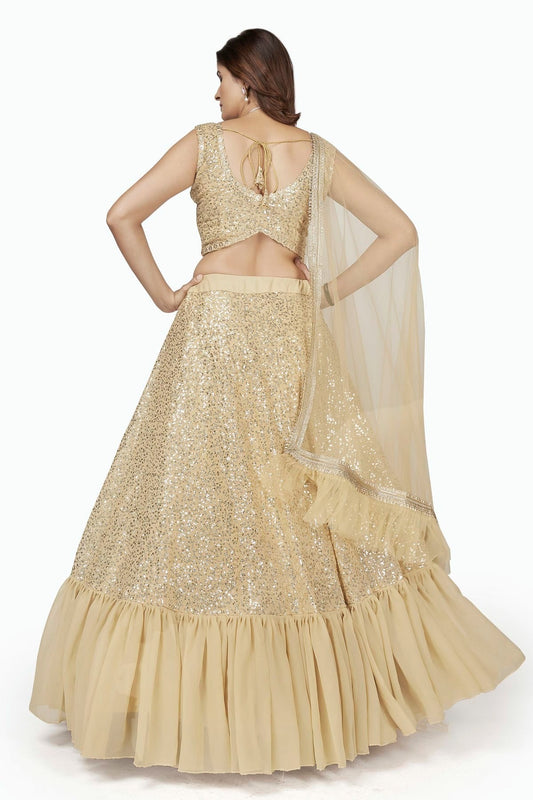 Georgette Designer Lehenga CholiIn Cream NCLC12710164