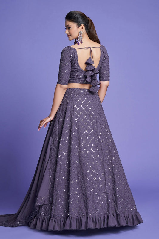 Georgette Designer Lehenga CholiIn Purple NCLC12710101