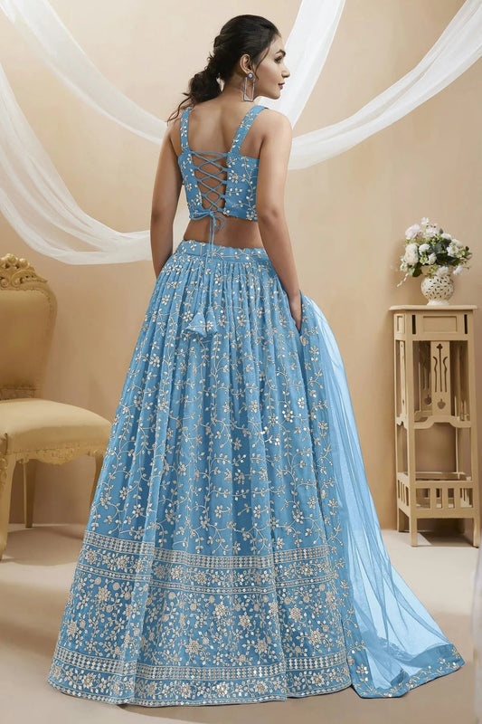 Georgette Embroidery A Line Lehenga Choli NCLC10110143
