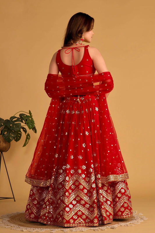 Georgette Embroidery A Line Lehenga Choli NCLC10110178