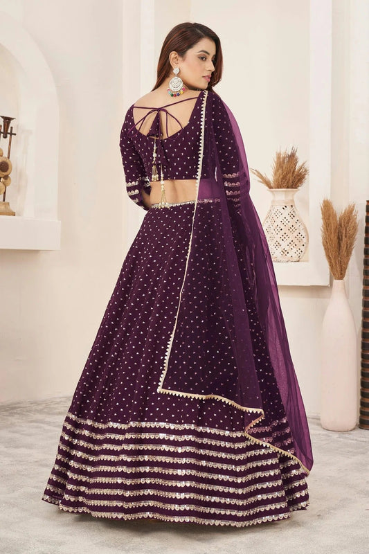 Georgette Embroidery A Line Lehenga Choli NCLC10110179