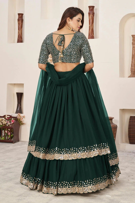 Georgette Embroidery A Line Lehenga Choli NCLC10110183