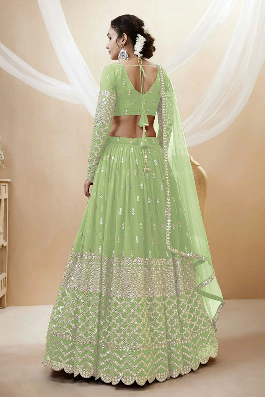 Georgette Embroidery A Line Lehenga Choli NCLC10110190
