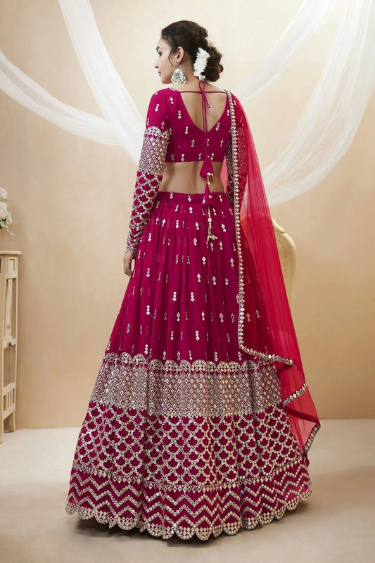 Georgette Embroidery A Line Lehenga Choli NCLC10110191