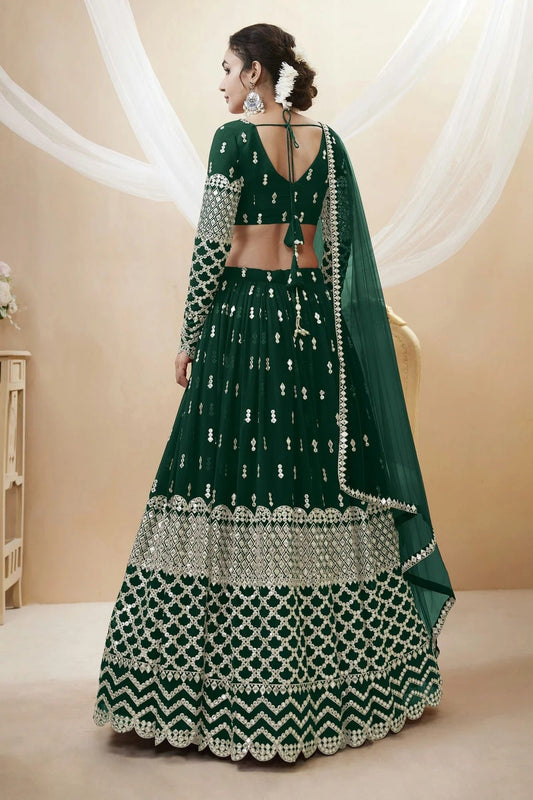 Georgette Embroidery A Line Lehenga Choli NCLC10110193