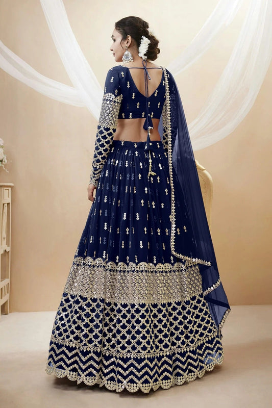 Georgette Embroidery A Line Lehenga Choli NCLC10110194
