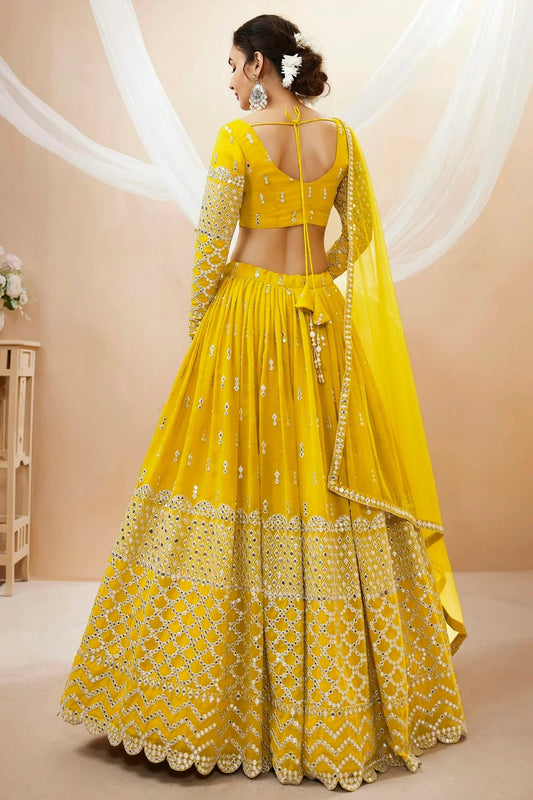 Georgette Embroidery A Line Lehenga Choli NCLC10110198