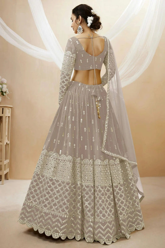 Georgette Embroidery A Line Lehenga Choli NCLC10110199