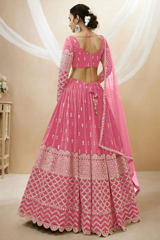 Georgette Embroidery A Line Lehenga Choli NCLC10110200