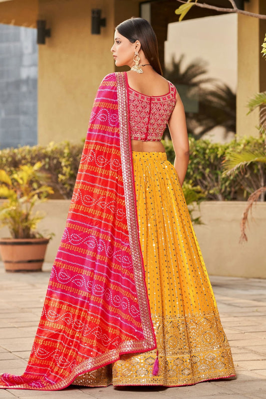 Georgette Embroidery A Line Lehenga Choli NCLC10110201