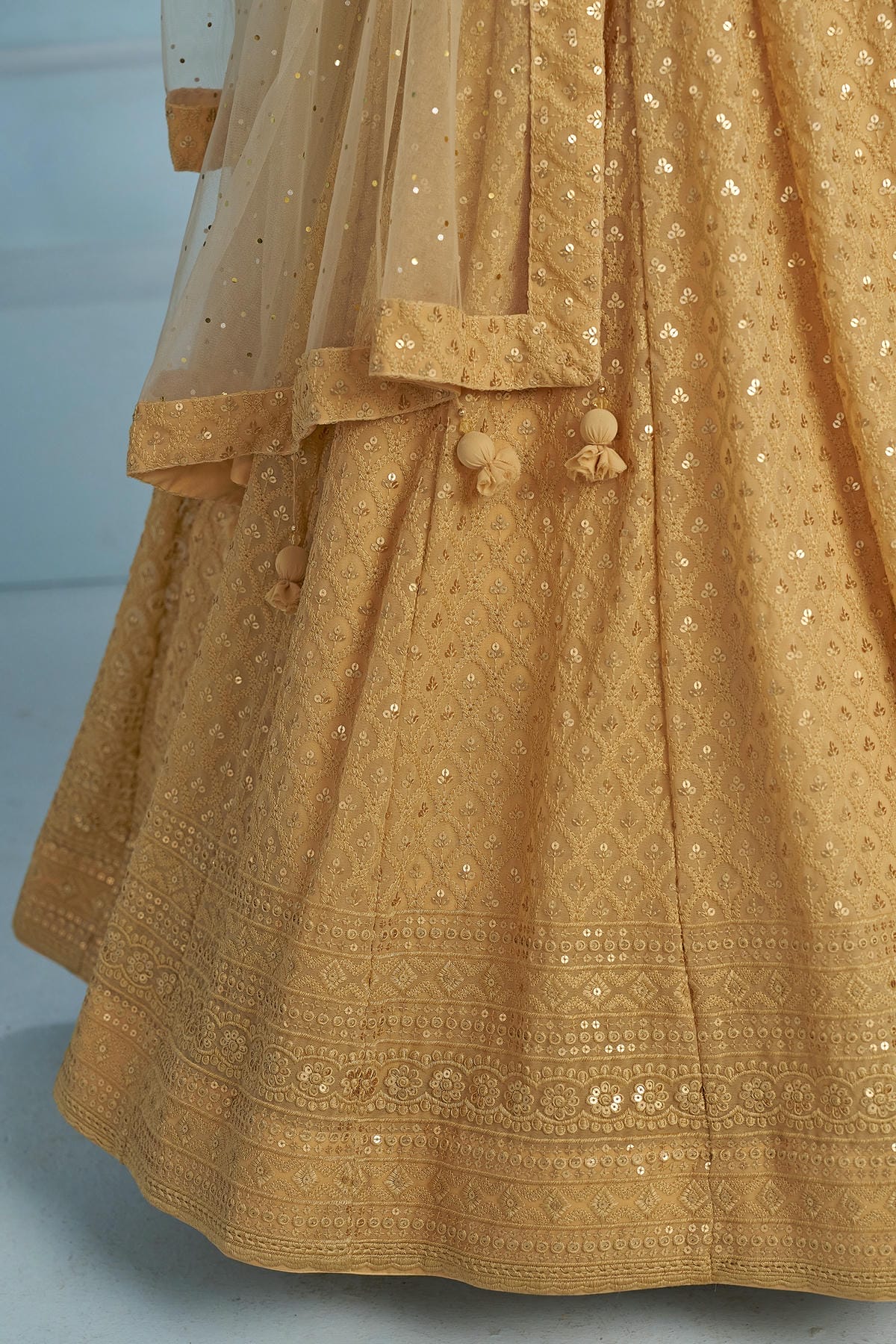 Georgette Lehenga Choli In Beige Colour LC10110138
