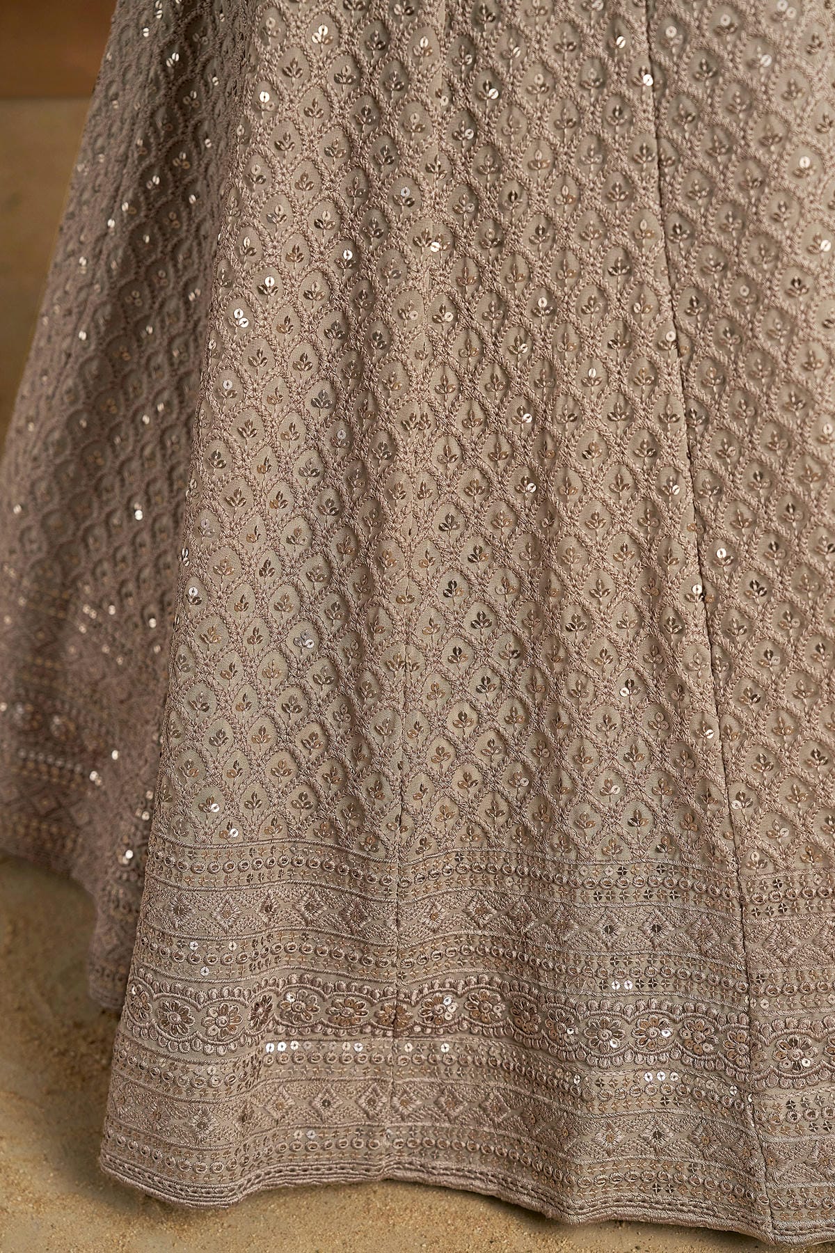 Georgette Lehenga Choli In Grey Colour LC10110134