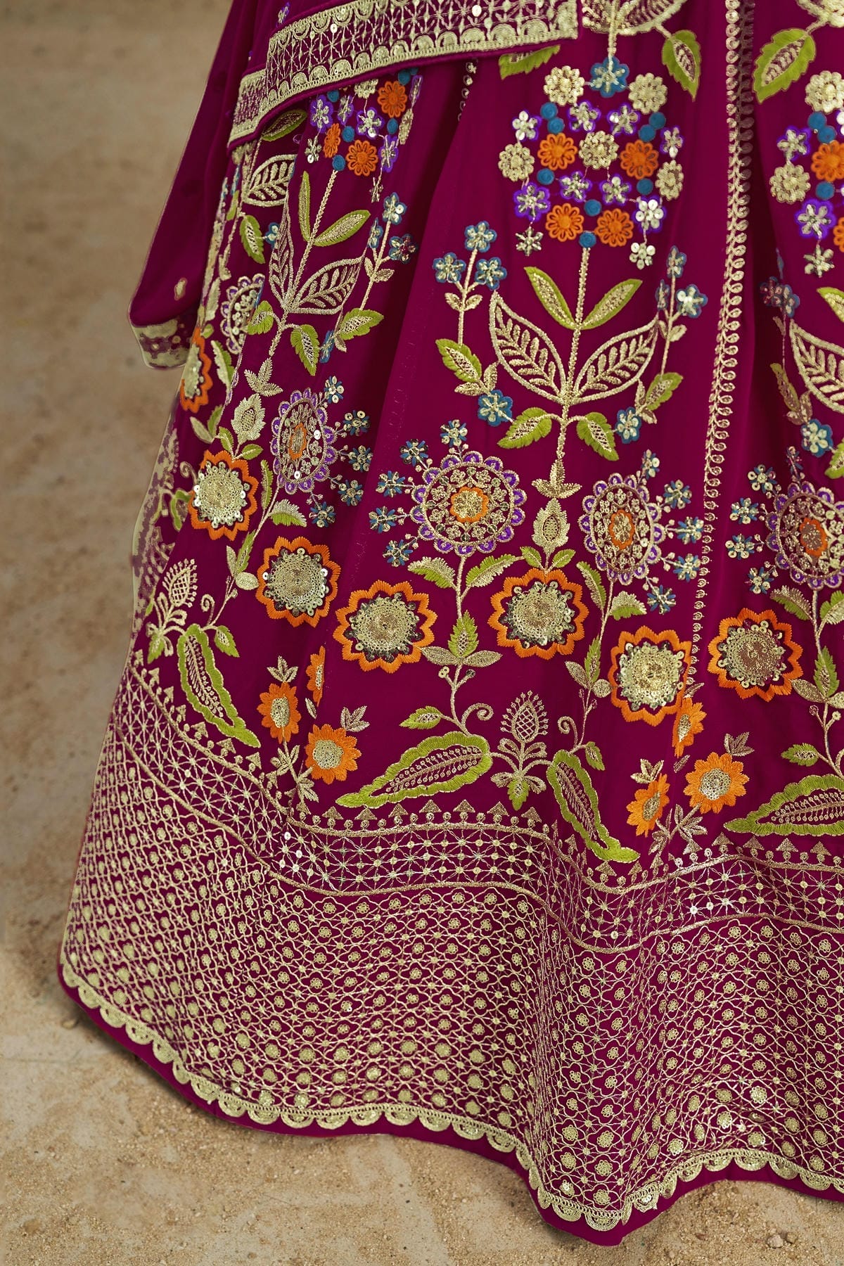 Georgette Lehenga Choli In Pink Colour LC10110147