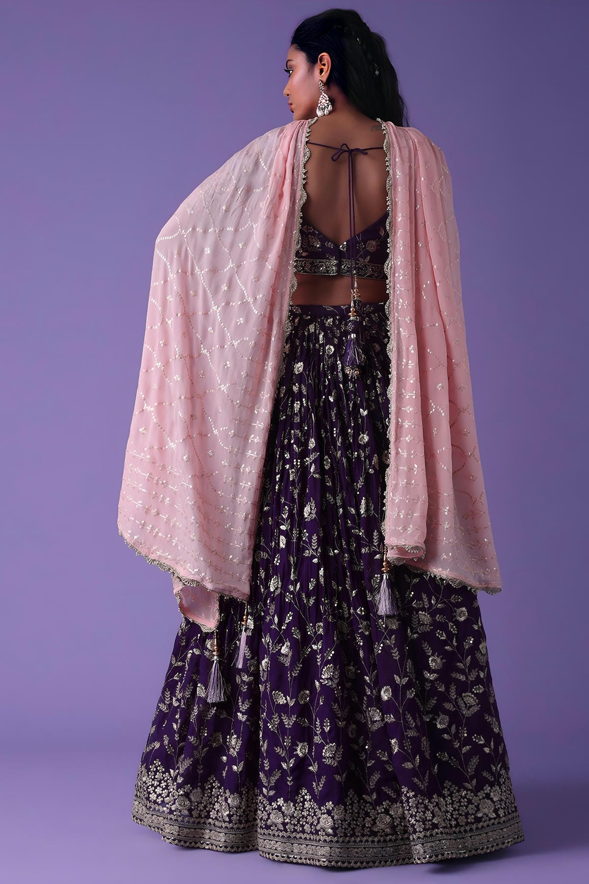 Georgette Lehenga Choli In Purple Colour LC10110179