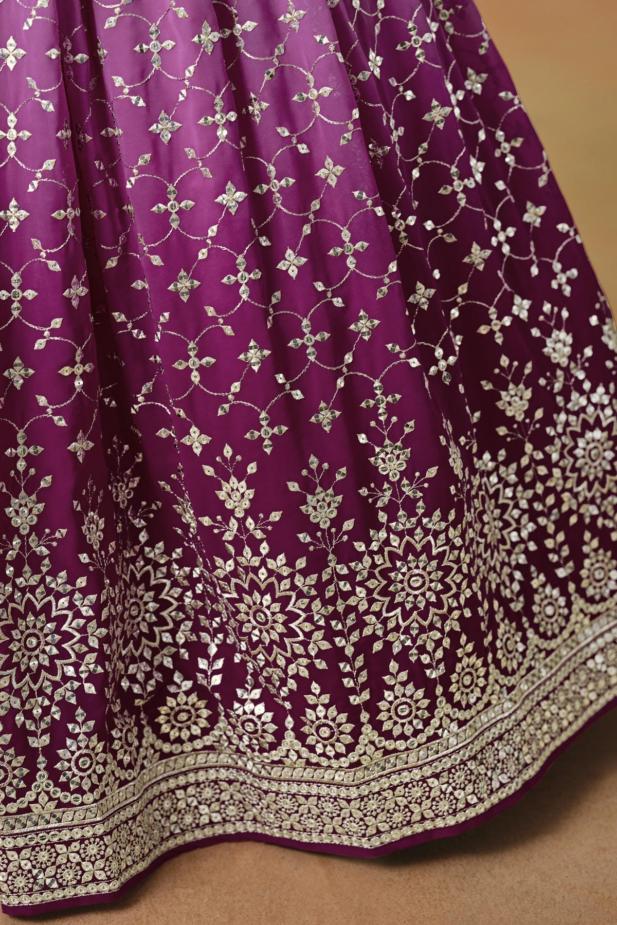 Georgette Lehenga Choli In Rani Pink Colour LC10110125