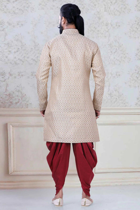 Gold Brocade Festival Wear Dhoti Sherwani NCSH11310180