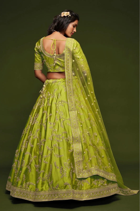 Green Art Silk Lehenga Choli NCLC10110338