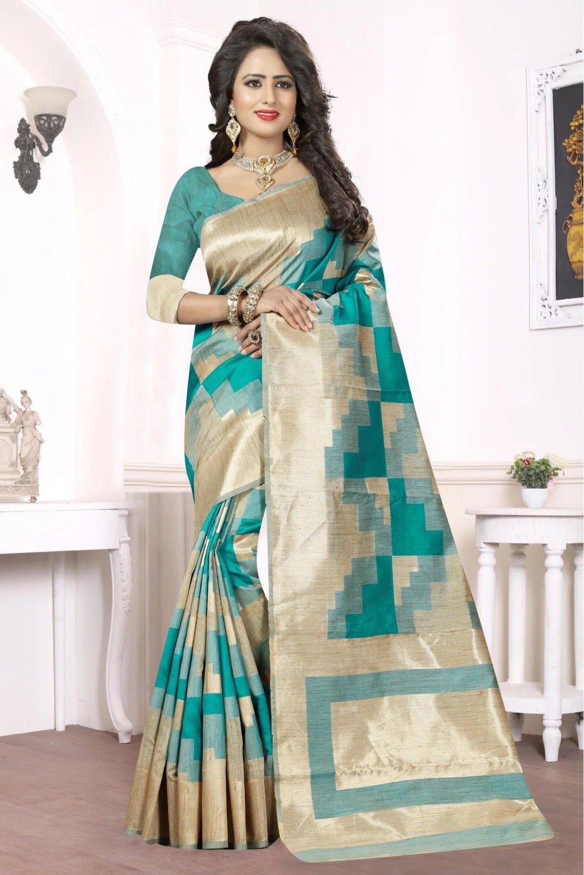 Green Banarasi Art Silk Woven Saree NCSD11210565