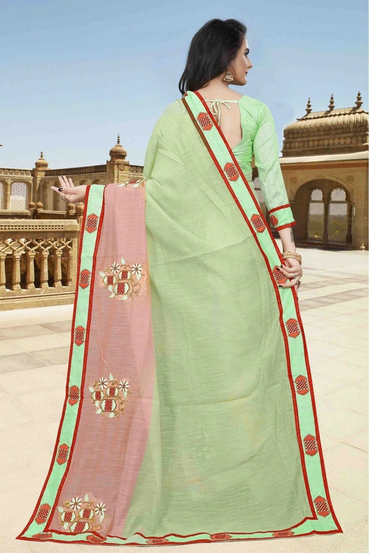 Green Cotton Designer Saree NCSD11210660