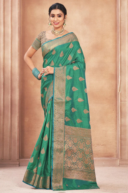 Green Cotton Silk Traditional SareeIn Woven NCSD11010551