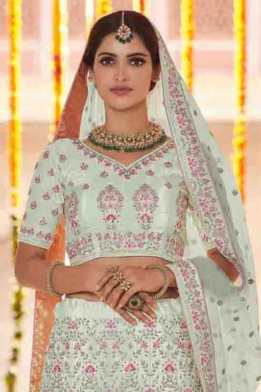 Green Crepe Sequins Lehenga Choli NCLC10810429