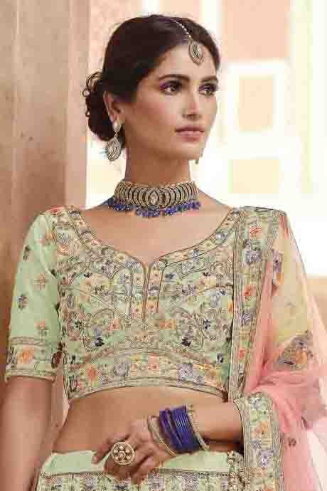 Green Crepe SwaroNCki Lehenga Choli NCLC10810424