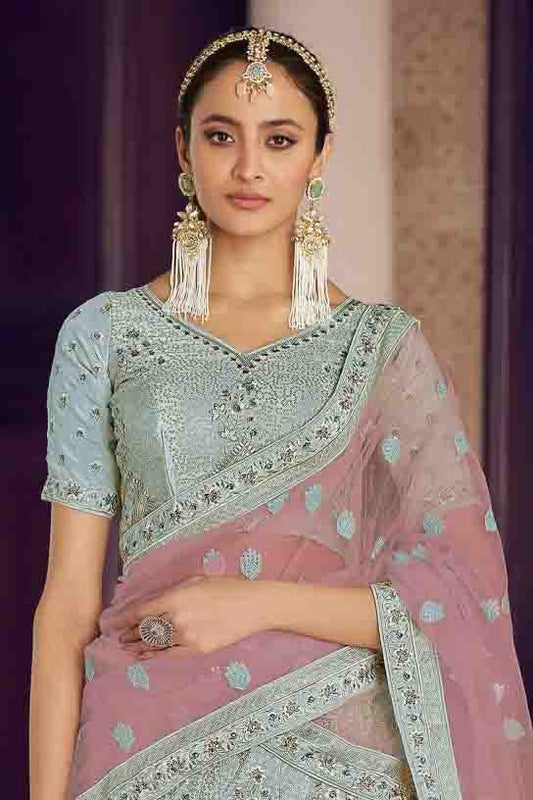 Green Crepe Thread Lehenga Choli NCLC10810436