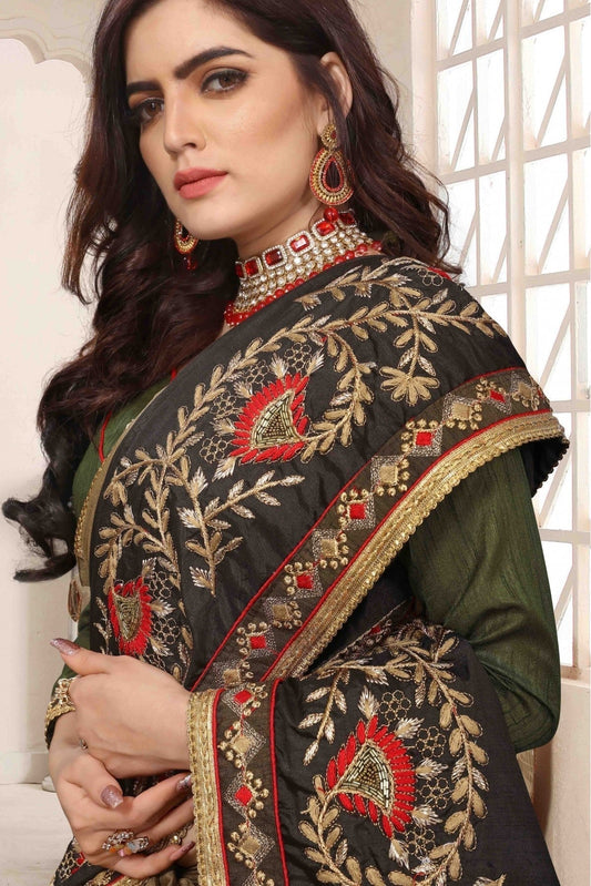 Green Dola Silk Designer Saree NCSD11210623