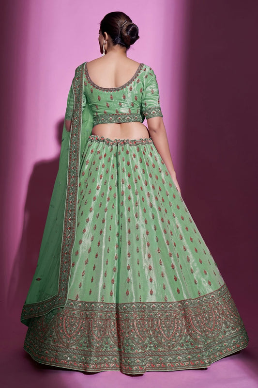 Green Embroidery Gota Silk Lehenga Choli NCLD10810321