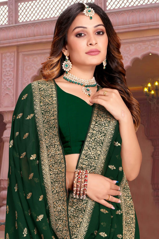 Green Georgette Saree NCSD10910350