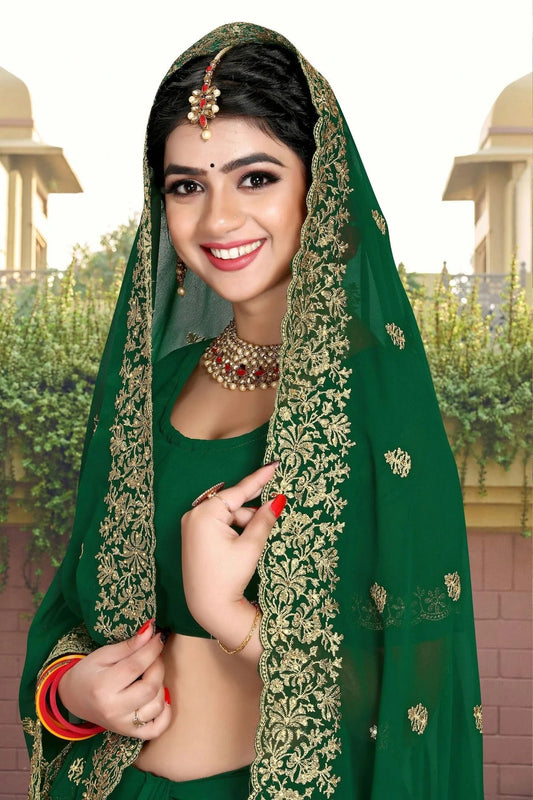 Green Georgette Saree NCSD10910402