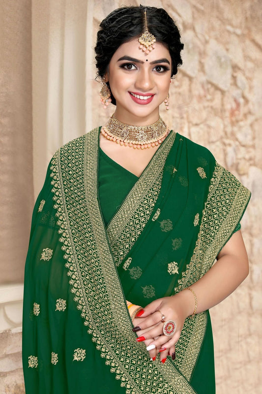 Green Georgette Saree NCSD10910409