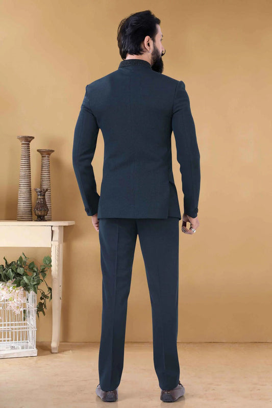 Green Rayon Jodhpuri Suit NCSH11310189