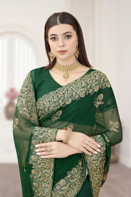 Green Silk Designer Saree NCLC11210499