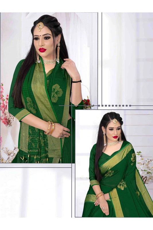Green Silk Satin Designer Saree NCSD11210708