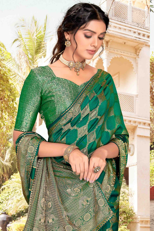 Green Soft Silk Designer Saree NCSD11210928