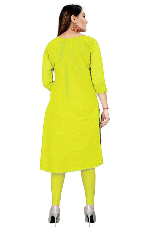 Green Unstitched Chanderi Straight Suit NCUS11610451